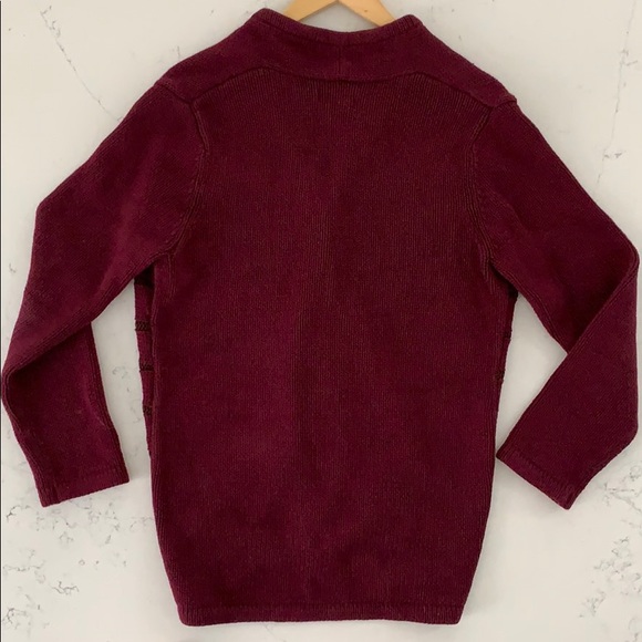 The Territory Ahead Burgundy Cardigan Sweater Size S - Picture 3 of 3